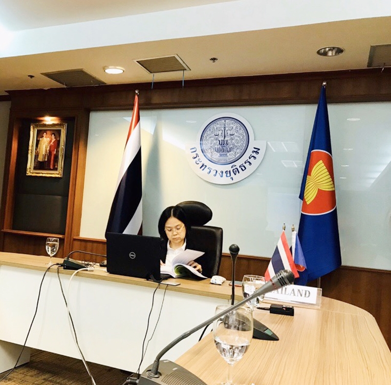 ﻿กรมบังคับคดีเข้าร่วมประชุม ASEAN Law Forum ผ่านระบบการประชุมทางไกล (Video Conference) 